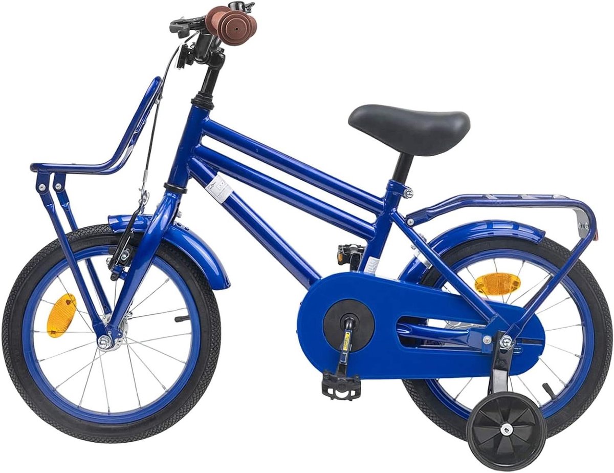 Kinderfiets 12 Inch Loopfiets Peuter Avontuur Eerste Fietservaring Stevig Stalen Frame 85-100 cm Hoogte Donkerblauw