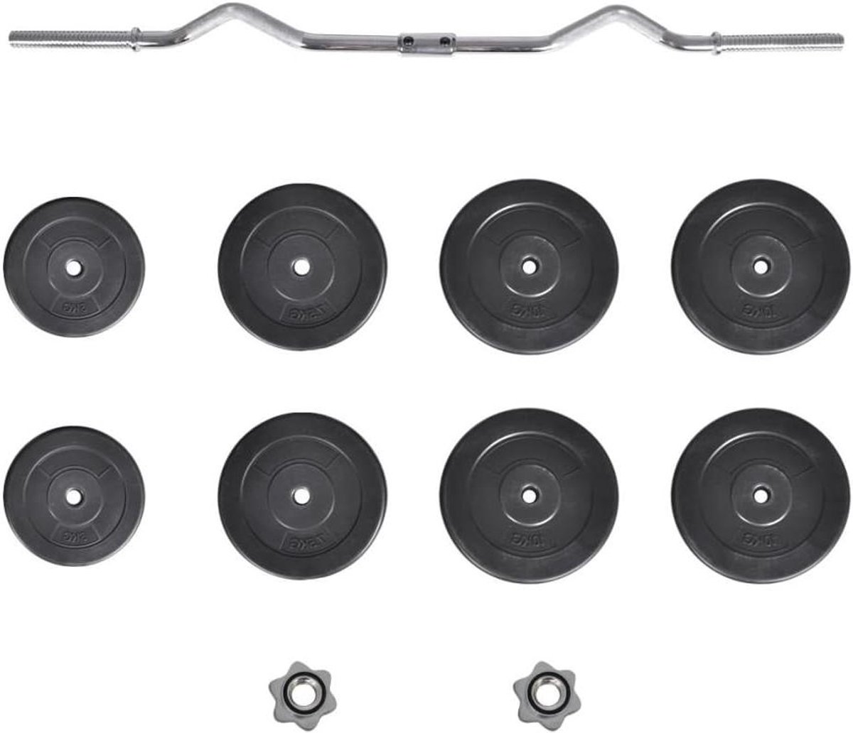 Barbell Set - Gewichthefstang Set - Thuis Sporten - Optimale Grip - 30 kg - Zwart
