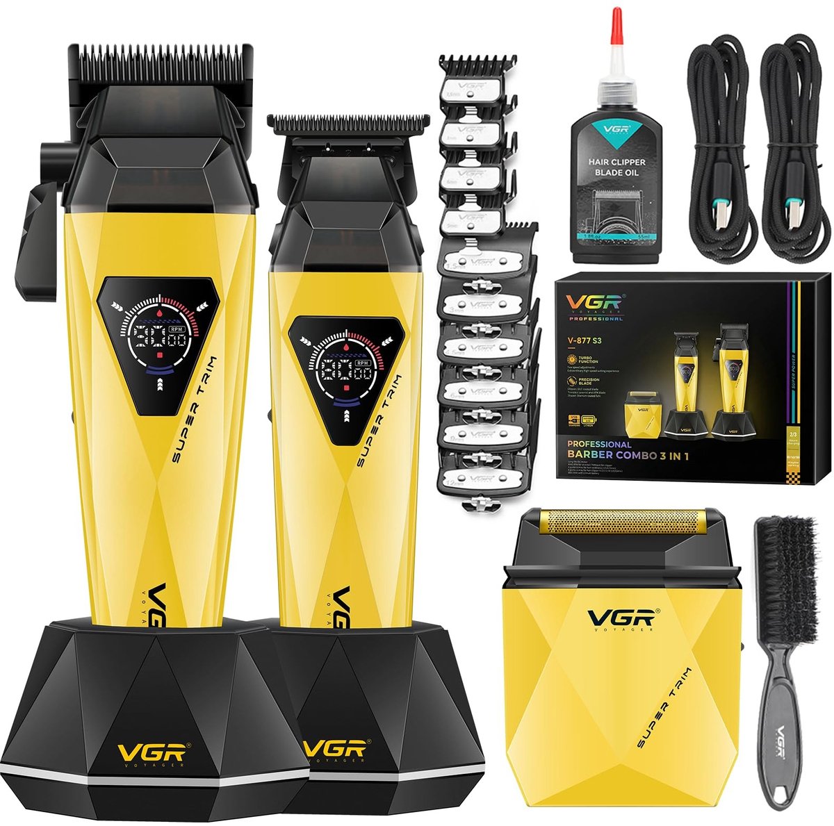 Omgoods - Professionele Haartrimmer Set met Draadloze Oplaadfunctie