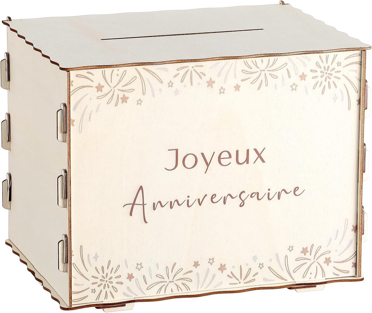 Houten Geldbox voor Verjaardagen en Doopfeesten - Decoratieve Box voor Geld, Brieven en Enveloppen - Perfecte Cadeau-oplossing voor Feestjes en Evenementen
