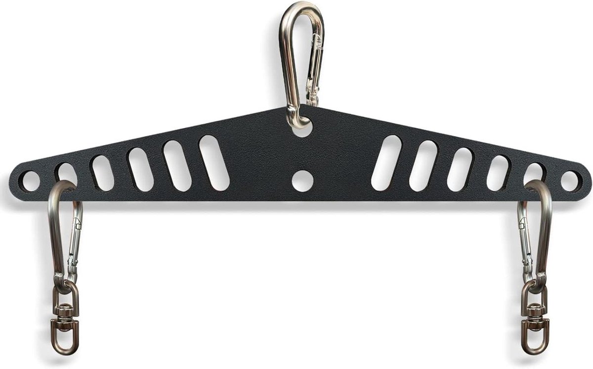 Fitness Bar - Kabel Machine - Kracht Training - Meerdere Greep Opties - 17 x 7 cm - Zwart