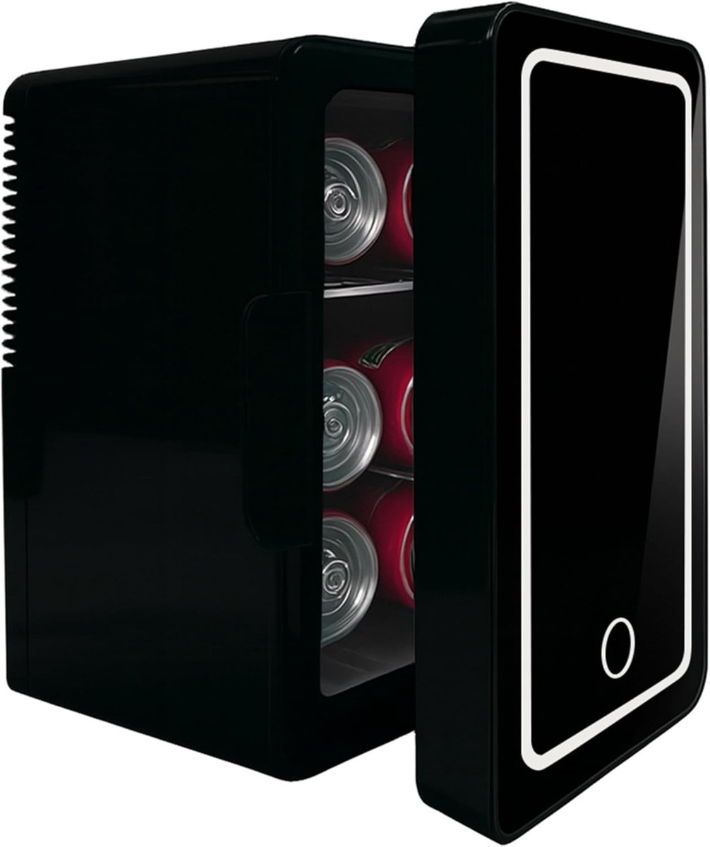 Mini Koelkast 4L - 6 Blikjes - Compact en Stil - LED Verlichting - Geschikt voor Skincare, Drankjes en Snacks
