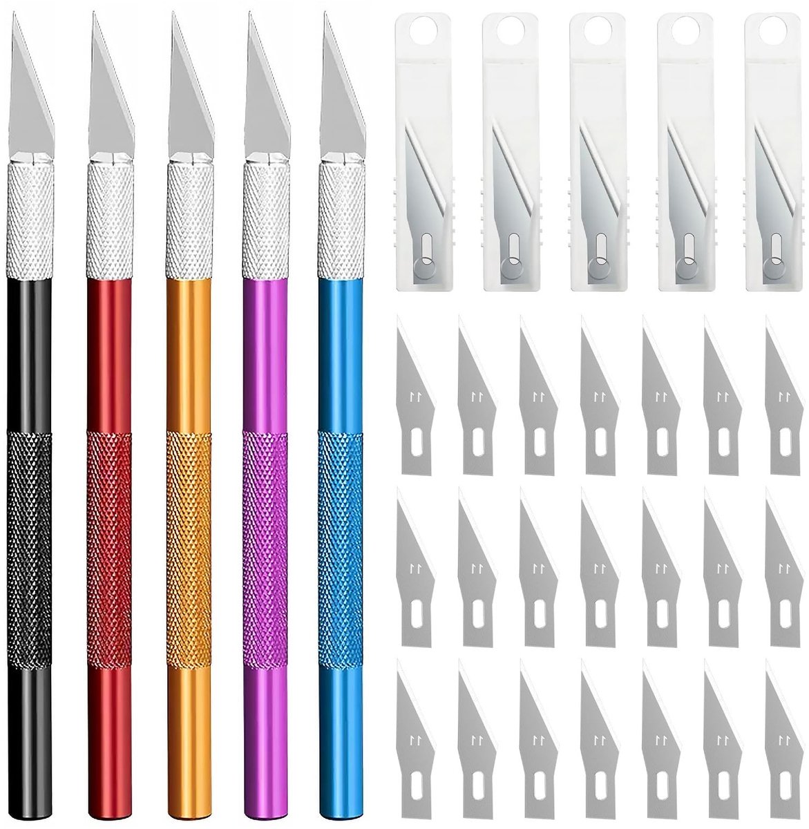 Omgoods - Hobby Mes Set met 25 Precisie Bladen voor Creatieve Projecten