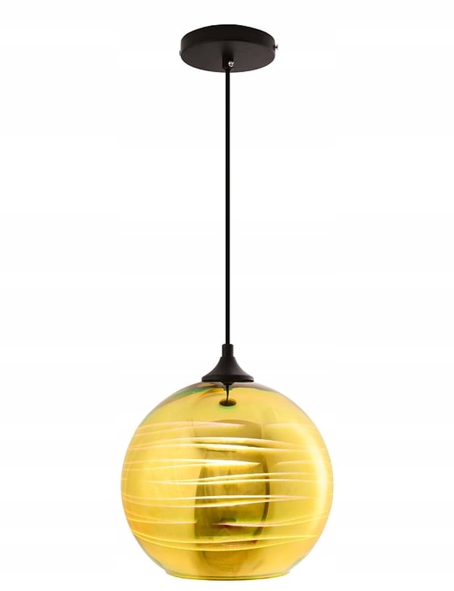 Gouden Glazen Hanglamp Bol - LED E27 - Modern Design
