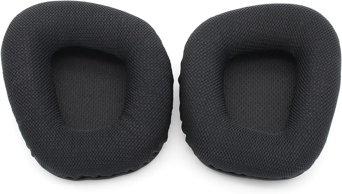 Oorkussens Vervangend - Koptelefoonhoezen - Hoofdtelefoon Reparatie - Mesh-stof Zacht Schuim - 10x8x2 cm - Zwart