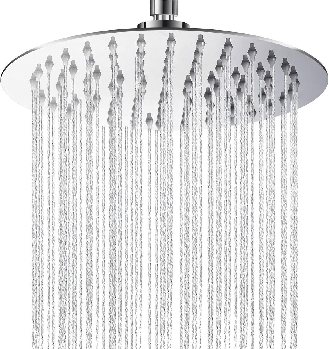 Regendouche deluxe - Ronde douchekop - 20 cm - 304 roestvrij staal - Verstelbare waterbesparende douchekop
