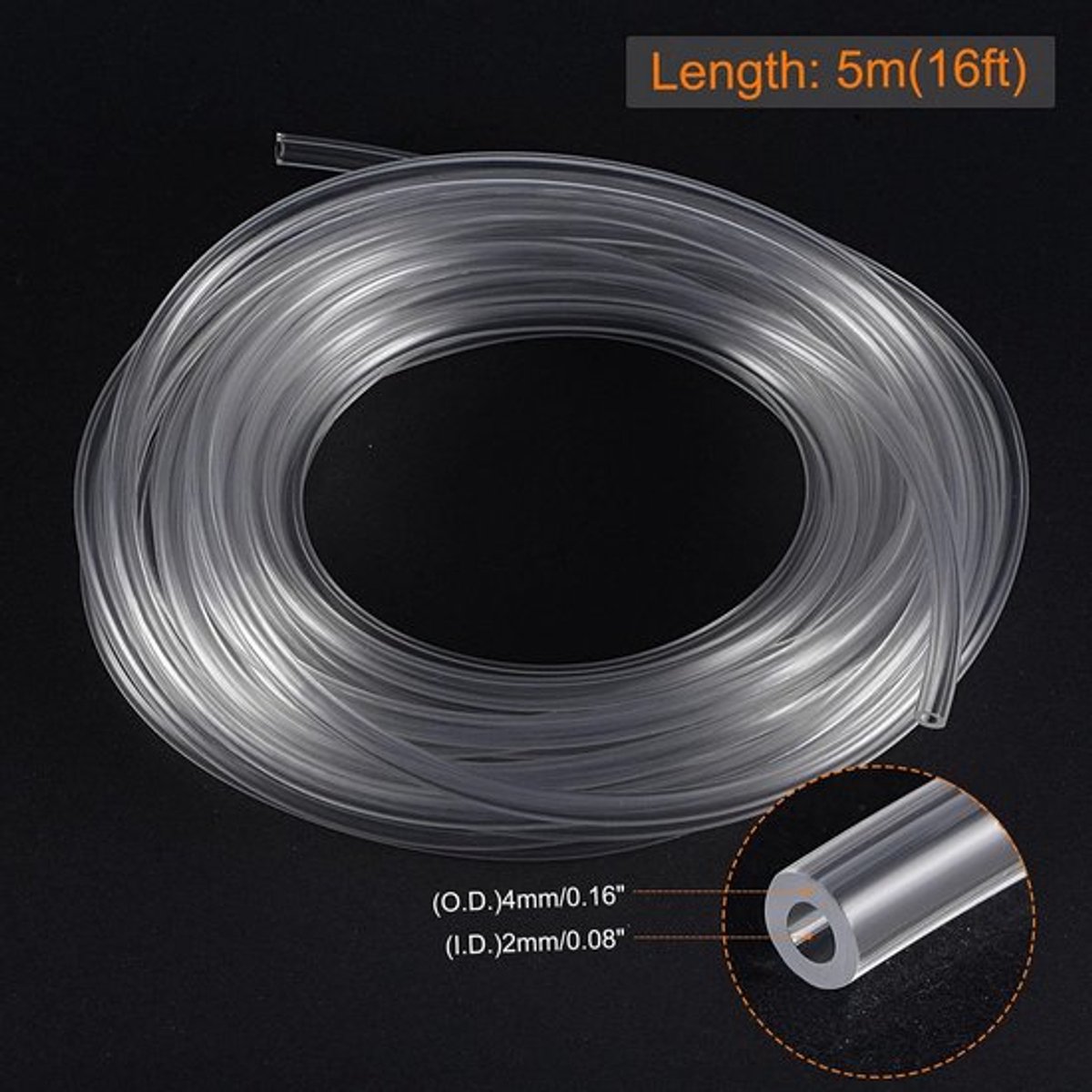 Vinyl Tubing - 1mm ID/1.6mm OD - 2M Lengte - Flexibele PVC Buis - Duurzaam voor Water/Olie/Lucht - Hoge Temperatuurbestendigheid