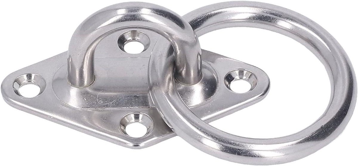 Hangmat Ophangset - Schommelstoel Bevestiging - Ontspannen Buiten - Roestvrij Staal Constructie - 100 Lbs Capaciteit - Zilver