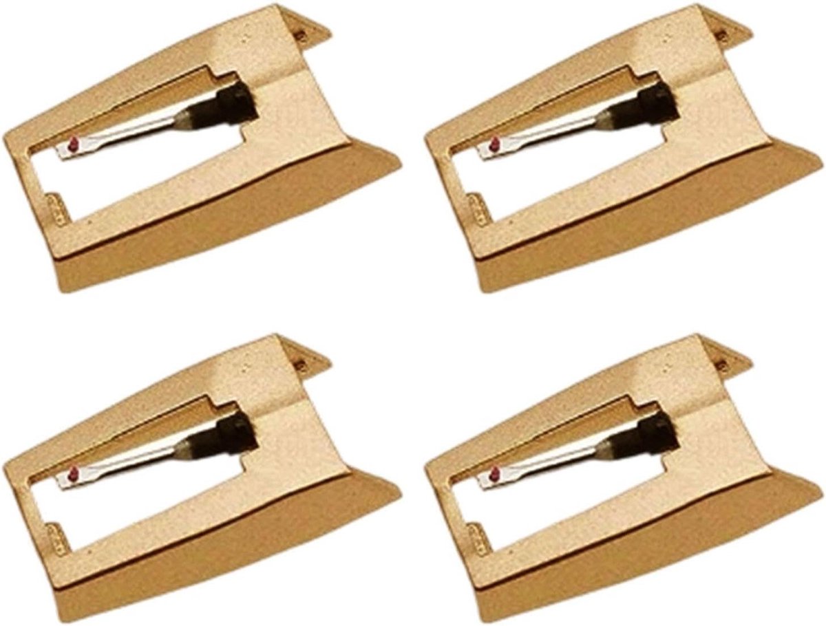 Platenspeler Naalden - Draaitafel Naalden - Muziek Luisteren - Krasbeschermend Ontwerp - 4 Stuks - Zilver