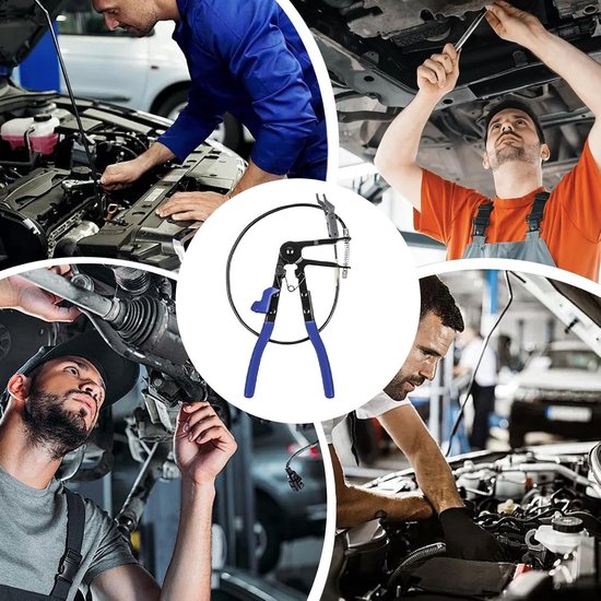 Slangenklem Tang - Slangtang Automotive - Reparatie Auto - Flexibele Kop - 1.21 Pond - Zwart — afbeelding 3