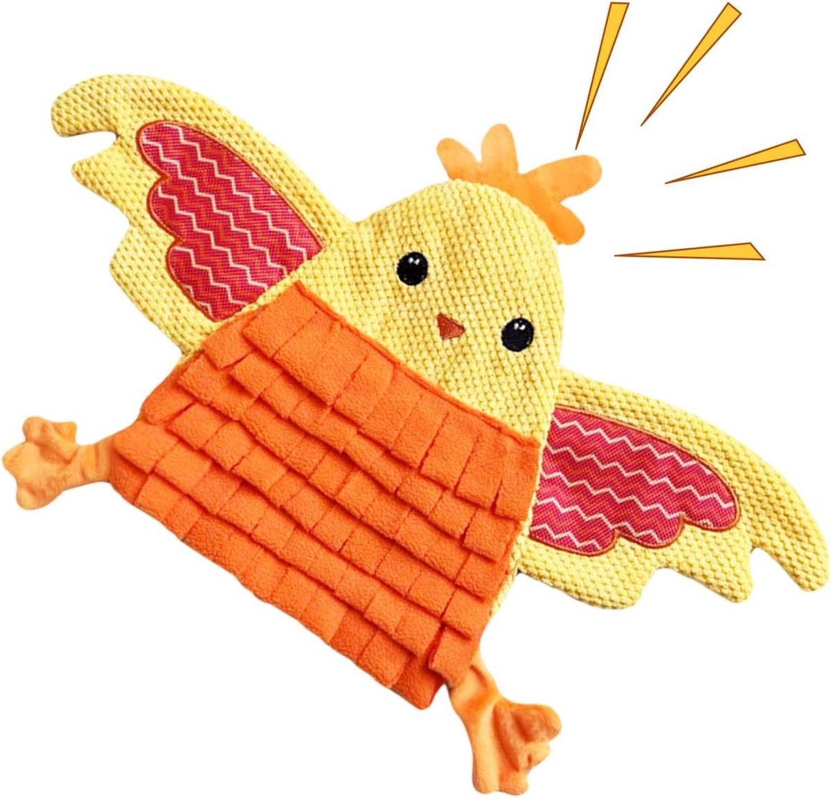 Honden Snuffelmat - Voedsel Puzzelmat Hond - Hond Trainen - Interactieve Geluidsstimulatie - 42x28 cm - Geel
