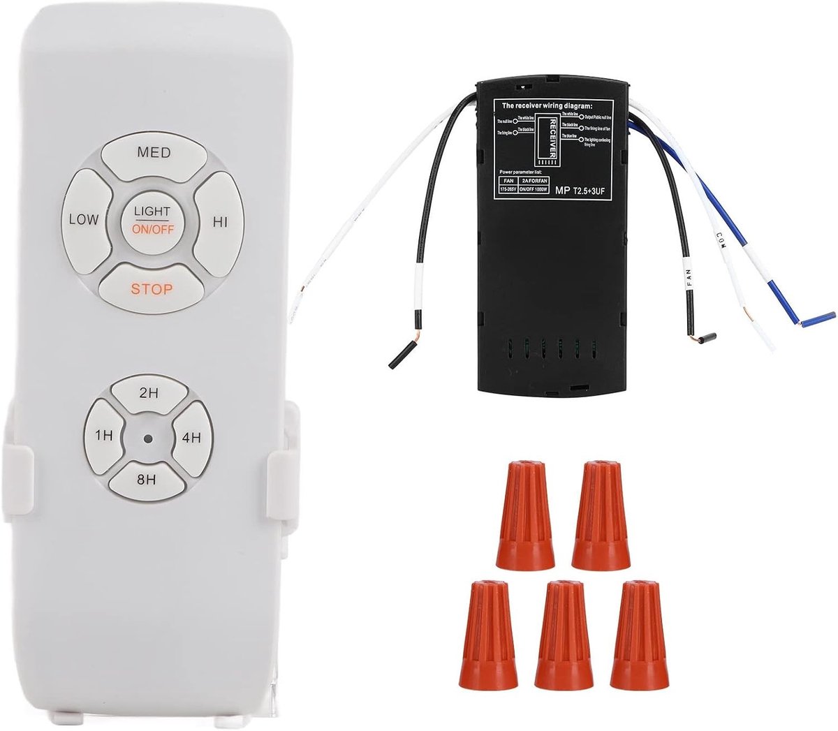 Plafondventilator Afstandsbedieningsset - Zwart - 220V - Duurzaam en Gebruiksvriendelijk - Voor Plafondventilatoren