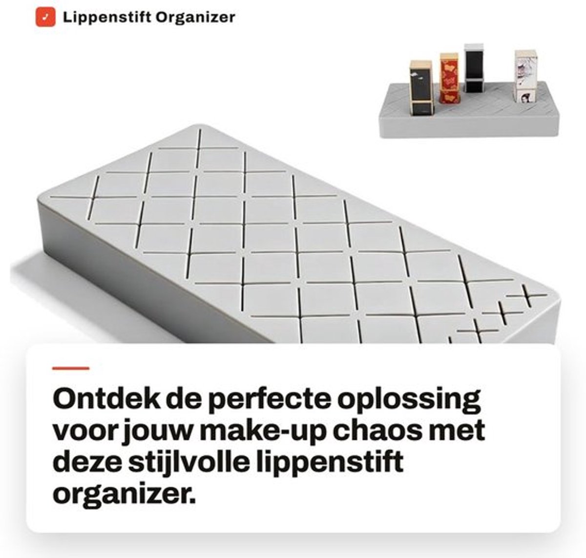 Lippenstift Organizer Grote Capaciteit - Draaibaar - Transparant - Siliconen - Cosmetische Opslag - 24 Ruimtes - Make-up Organizer