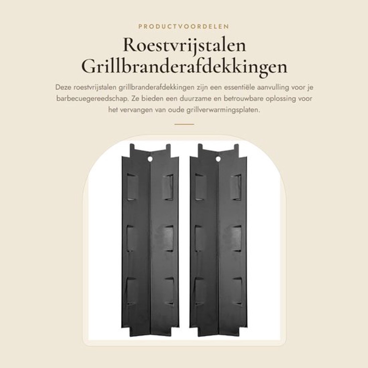 Grillafdekplaten Roestvrij staal - Grill/warmteplaat - Duurzaam/antiroest - Vervangingsonderdelen - Geschikt voor Charbroil - Eenvoudig te installeren - Grillwarmteplaat
