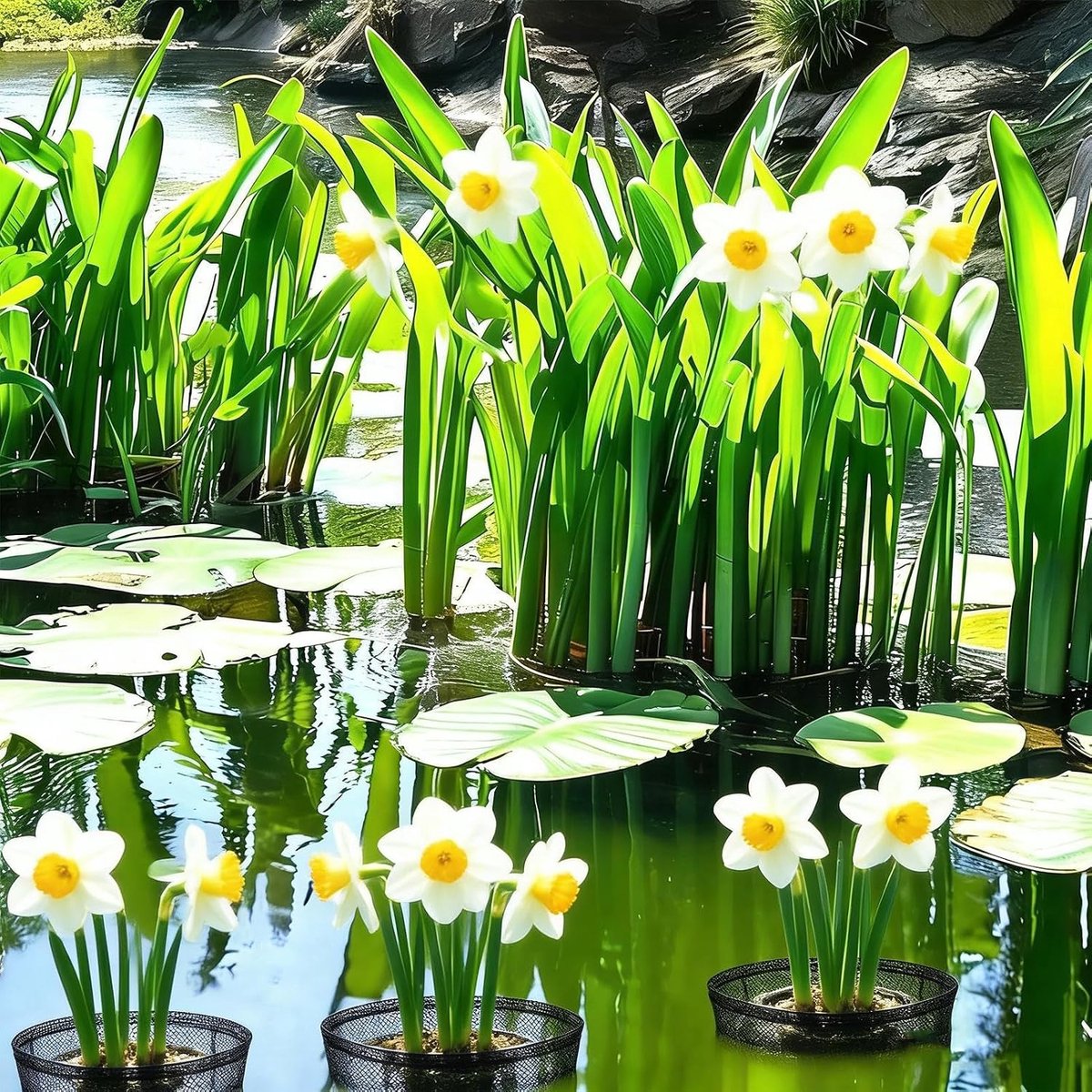 Vijverplant Mandjes - Waterplant Zakken - Planten Kweken - Ademende Grondtechnologie - 4 Stuks - Niet gespecificeerd
