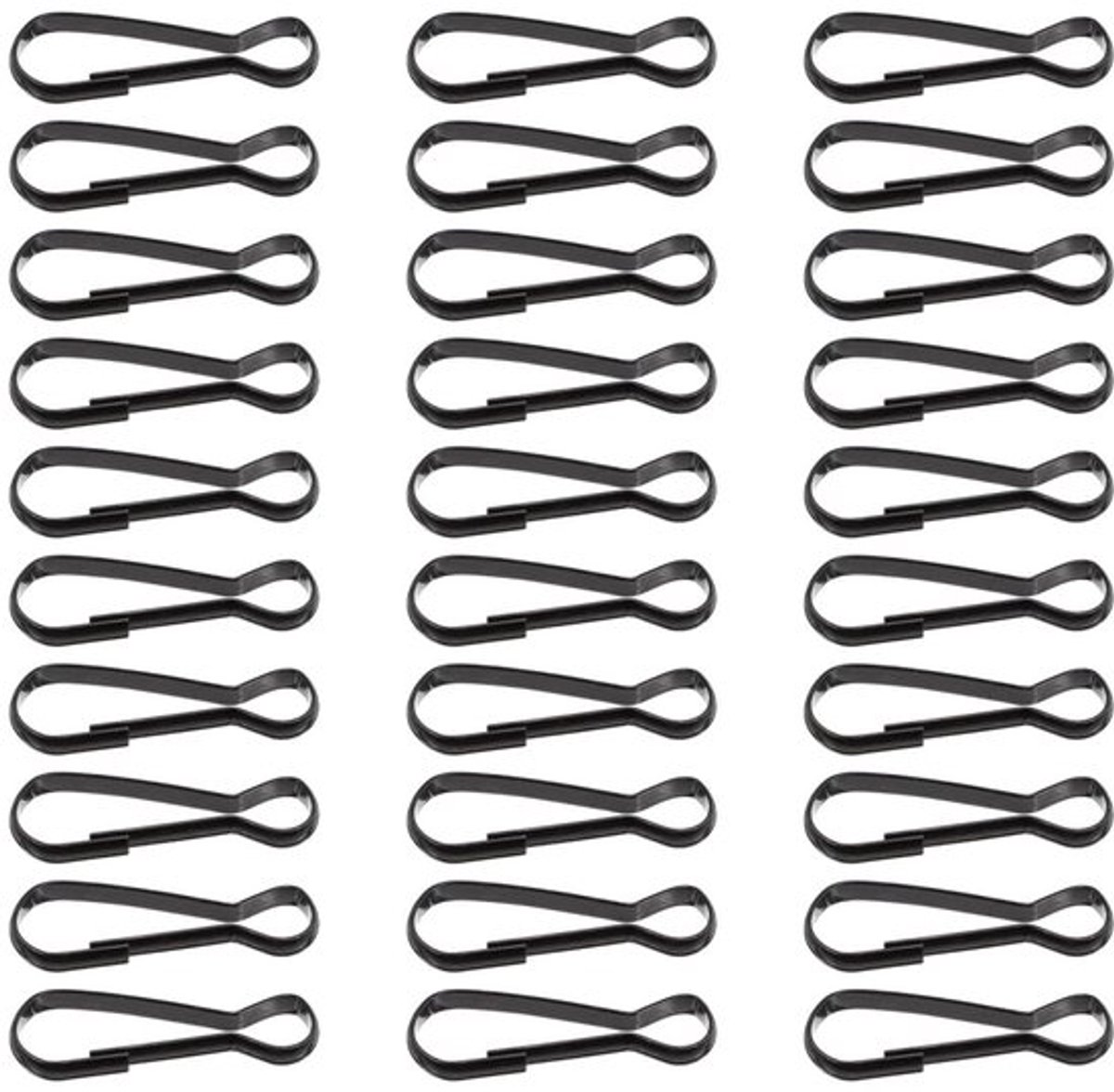 ibasenice 100 stuks karabijnhaken, veerclips voor outdoor-activiteiten, herbruikbare bevestigingshaken