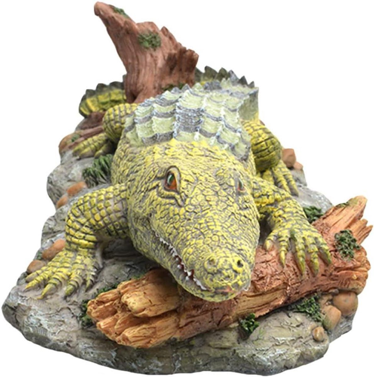 Aquarium Decoratie - Vis Tank Ornament - Aquarium Aankleden - Realistisch Ontwerp - 24.7x11.5cm - Groen