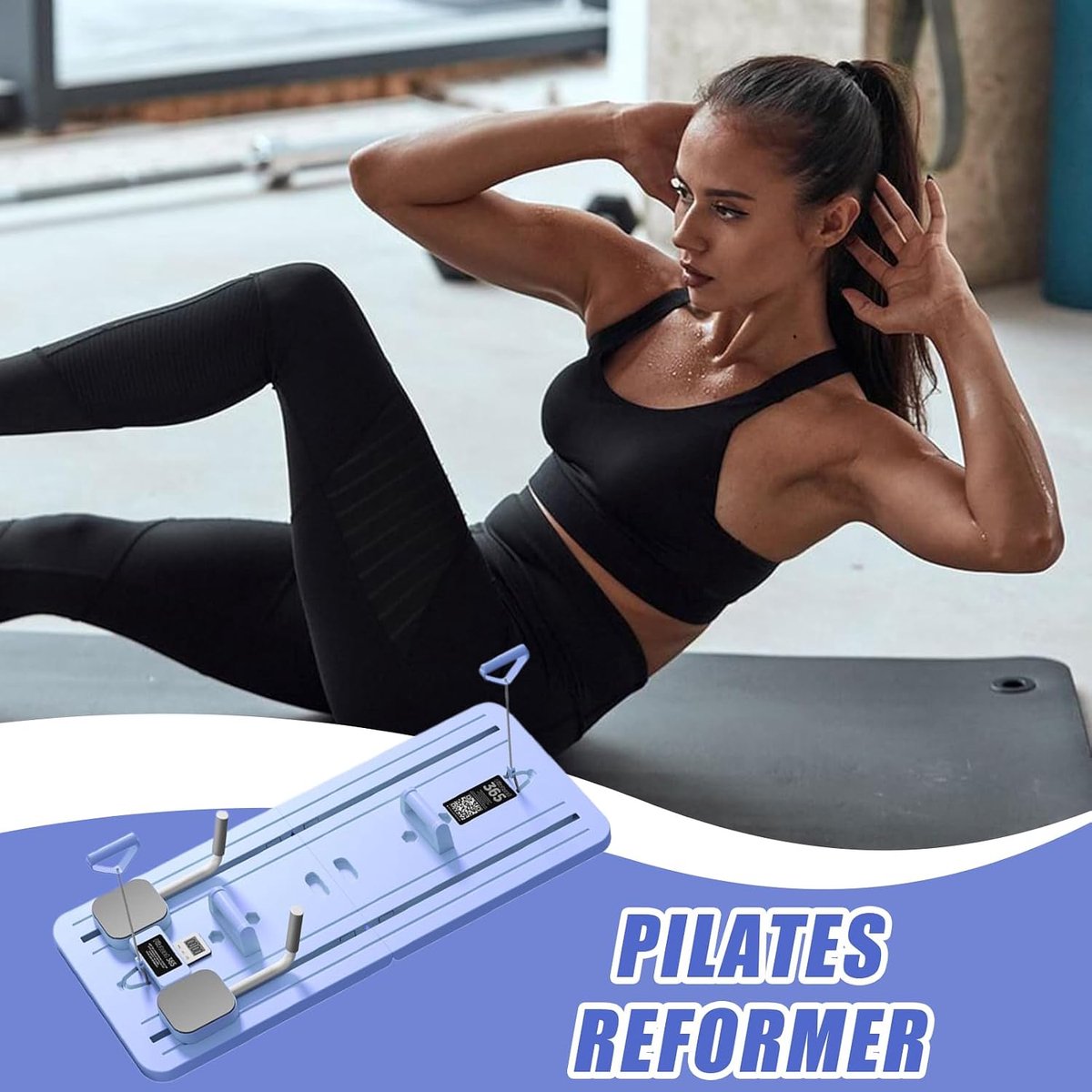 Pilates Board - AB Core Trainer - Thuis Fitness - Multifunctioneel Trainingsgereedschap - 106x41cm - Orchidee paars