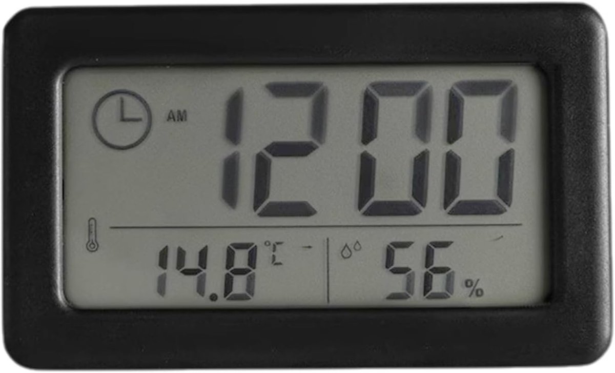 Slimme LCD Wand- en Bureauklok met Tijd, Temperatuur en Vochtigheid voor Kantoor, Slaapkamer en Woonkamer