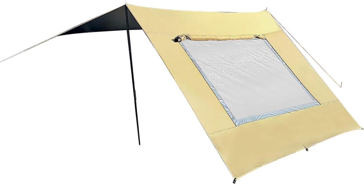 SUV Luifel - Voortent Auto - Outdoor Bescherming - Ademende Mesh - 480 x 280 cm - Kaki