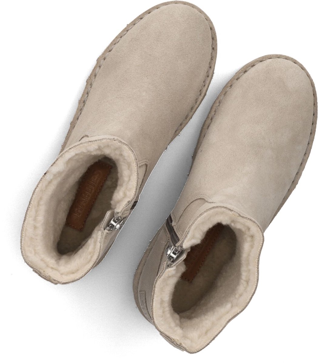 Shabbies Palissa Mia Zip Enkellaarsjes - Enkelboots met rits - Dames - Taupe - Maat 41