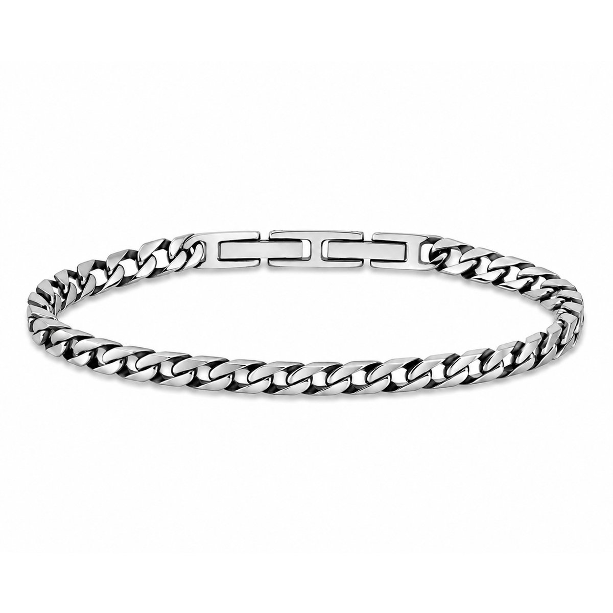 Frank 1967 7FB-0870 – Heren Armband – Schakelarmband – Glanzend Staal – 21 cm – Cadeau voor Mannen