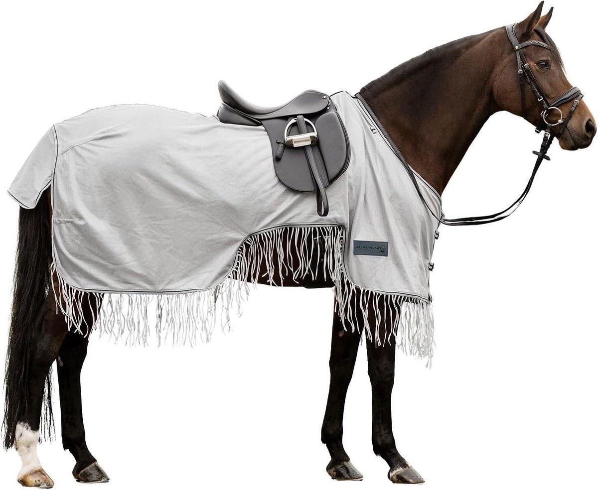 Vliegendeken Protect - Vliegenrijdeken paard - Paard beschermen - Fijnmazig materiaal - 145 cm - Zilvergrijs