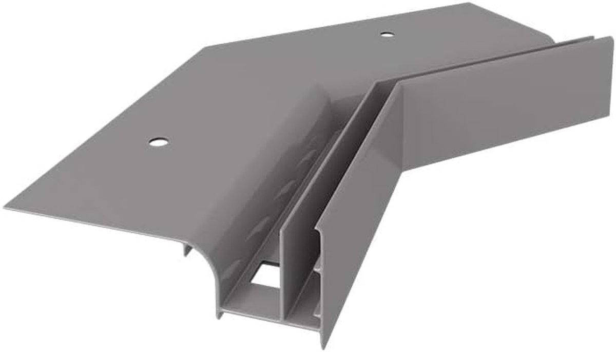 Aluminium Binnenhoek - Dakrandprofiel Hoek - Terrassen Afwerken - Gepoedercoat Aluminium - 135 graden - Grijs