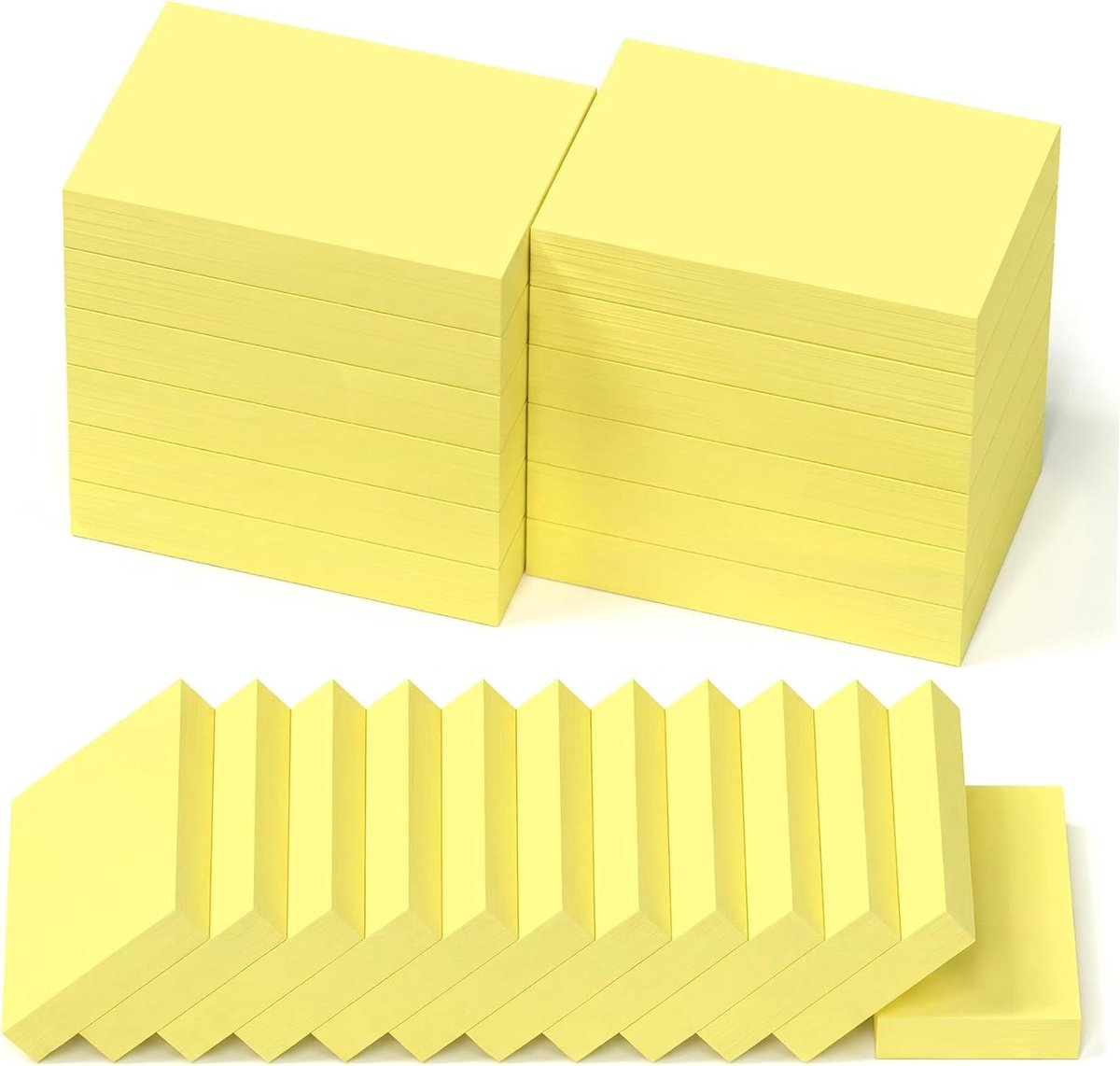 Grote Sticky Notes - Zelfklevende Notities Memo Blokjes - Notities Maken - Super Zelfklevend - 3x5 inch - Geel