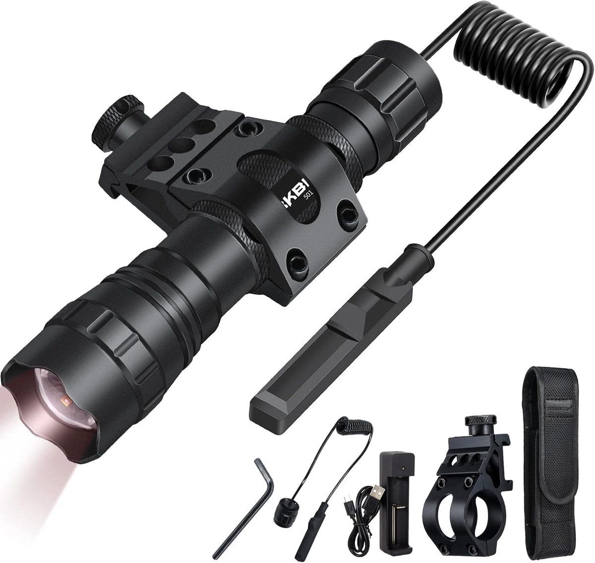 Nachtkijker met infrarood - Licht-groot bereik 501BX-IR - Infrarood Zaklamp - USB Oplaadbaar - Voor Jacht en Nachtobservatie