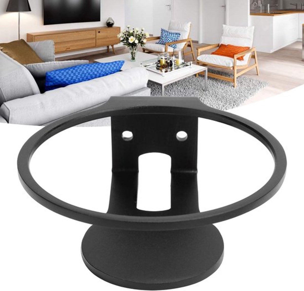 Luidsprekerhouder – Wandgemonteerd voor HomePod Mini, Aluminium Luidsprekerwandmontage Standhanger, met Installatieschroeven voor Mini Luidspreker (Zwart)