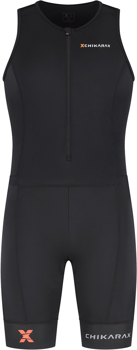 CHIKARAX trisuit - triathlon pak - mouwloos trisuit heren - Tantō 1.0 - Zwart - 2XL