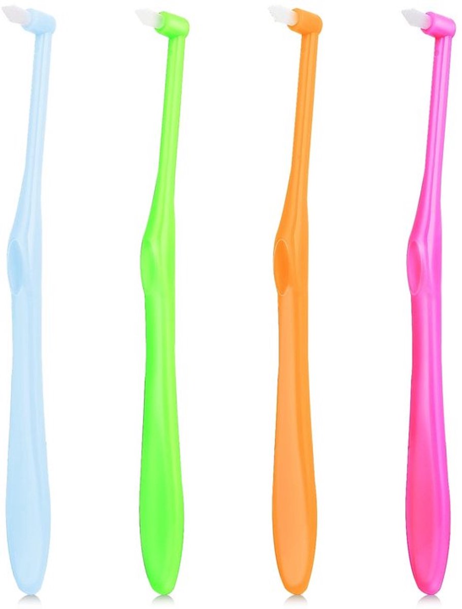 Ouligay Tuft tandenborstels, getuft tandenborstel, zachte borsteltandenborstel, interspace tuft, tandenborstel voor orthodontische tandenbeugels en bruggen, detailreiniging, 4 stuks