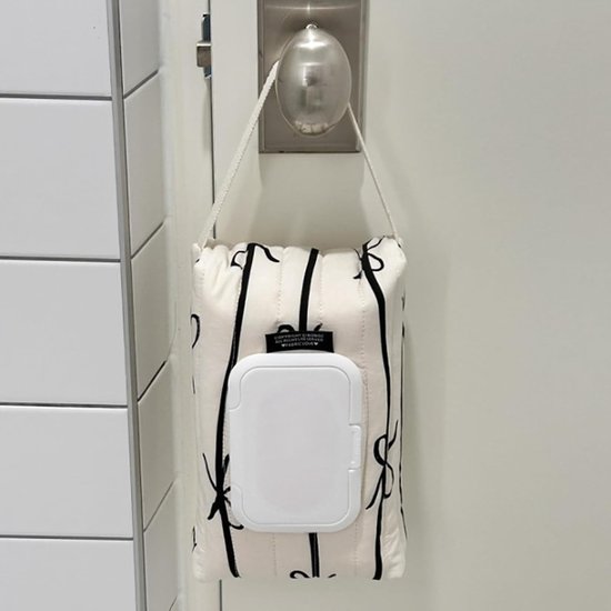 Babydoekjes Dispenser - Vochtig Doekjes Houder - Hygiënisch Opbergen - Met Klepdeksel - 24 x 15 x 6 cm - Ivoor — afbeelding 5