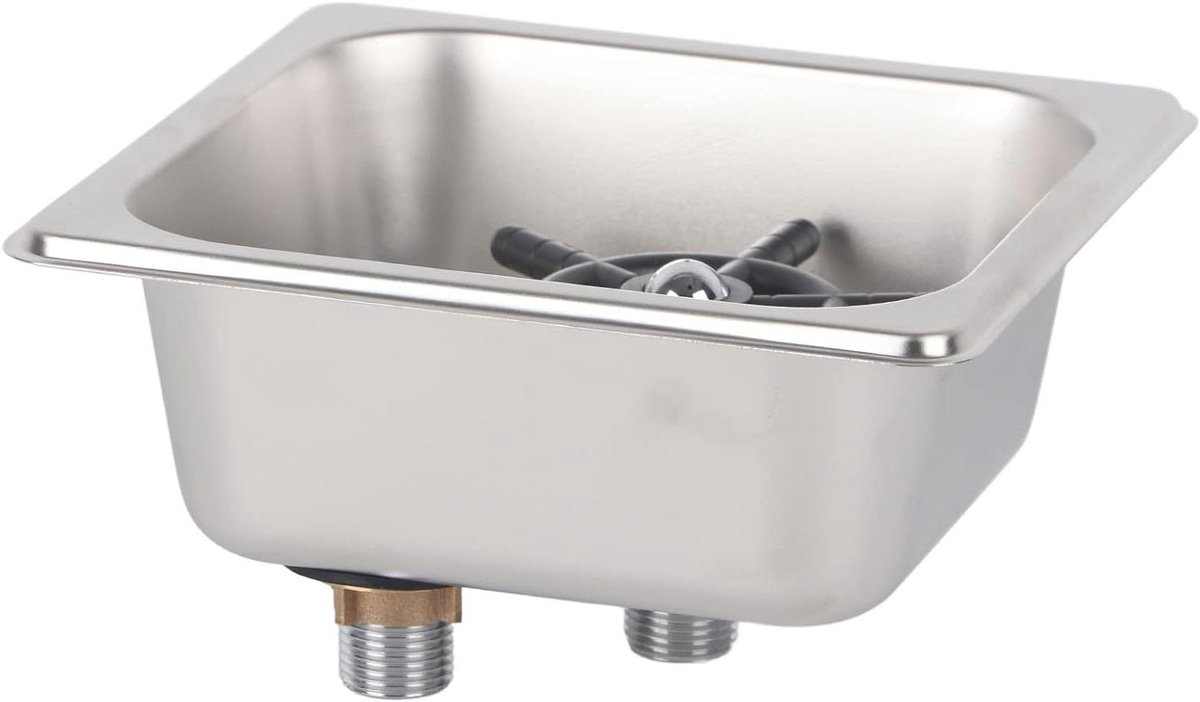 Glazen Spoeler - Bekerreiniger Keuken - Snel Glazen Wassen - Hogedruk Reiniging - 22 x 20 x 15 cm - Zilver