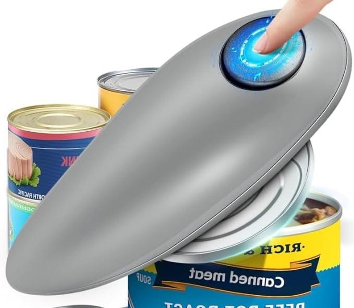 Elektrische Blikopener - Automatische Opener - Keuken Gemak - Handenvrij Gebruik - BS5 - Zwart