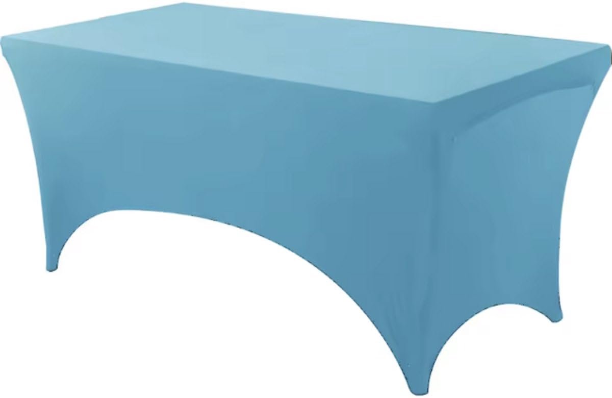 Okado Stretch Tafelhoes 183 x 76 x 76 cm – Lichtblauw