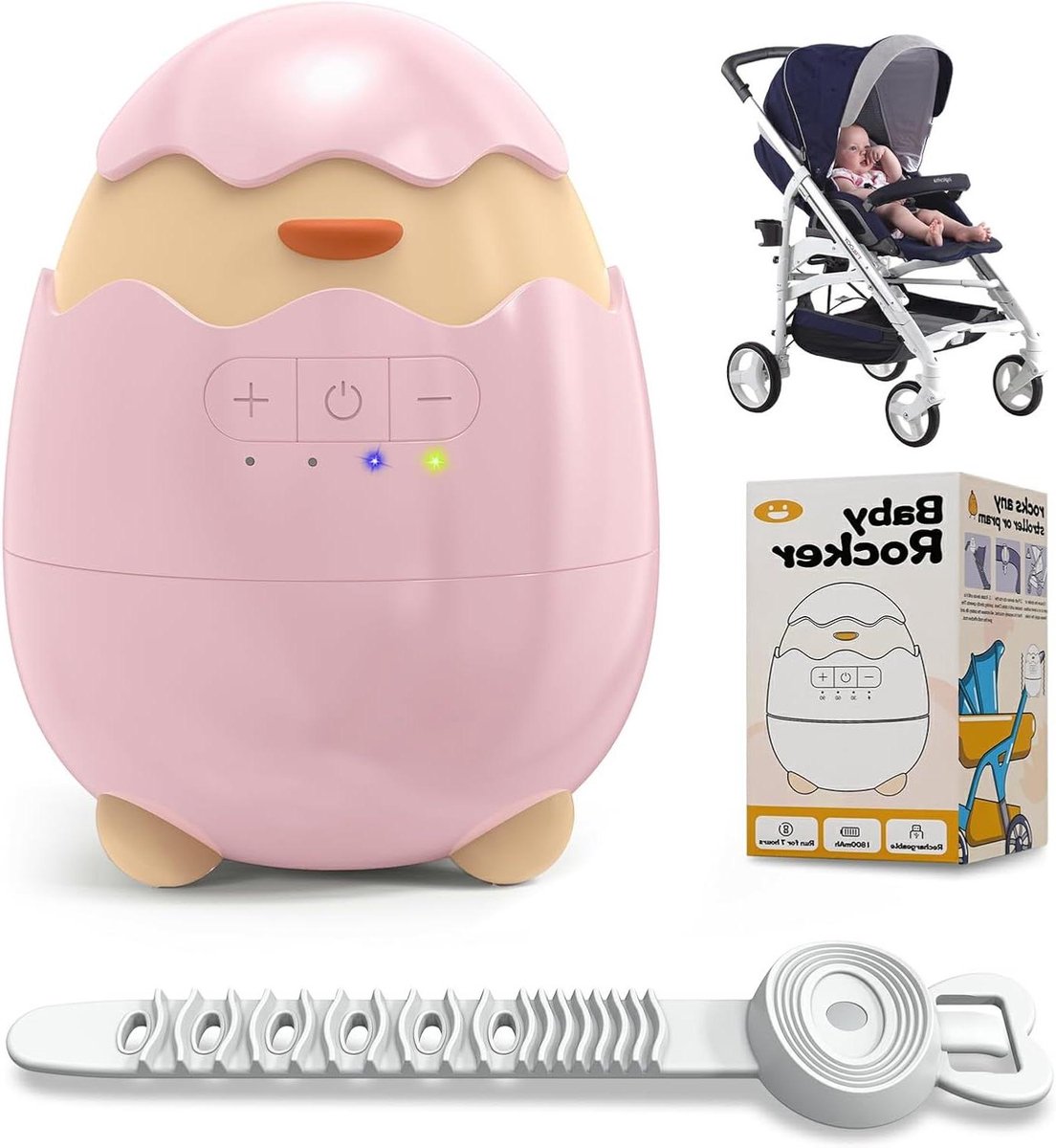 Baby Schommelstoel - Draagbare Schommel - Baby Laten Slapen - Zachte Beweging - 13 cm Hoog - Roze