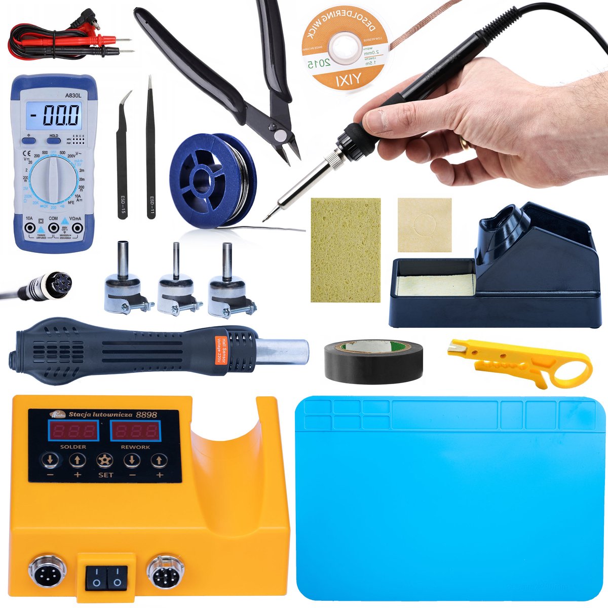 Rosfix Soldeerstation 2-in-1 OH660 Hot-Air en Soldeerbout T12 - 660W/60W - 100–500°C OLED