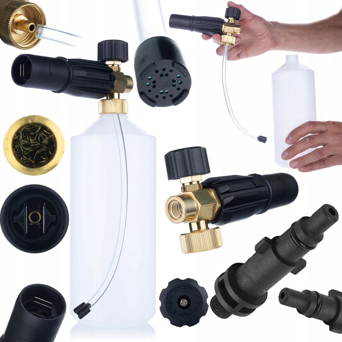Rosfix Schuimpistool S0401 1000 Ml met Adapter Nilfisk - G1/4F Spuitmond 1,23 Mm - 220/160 Bar