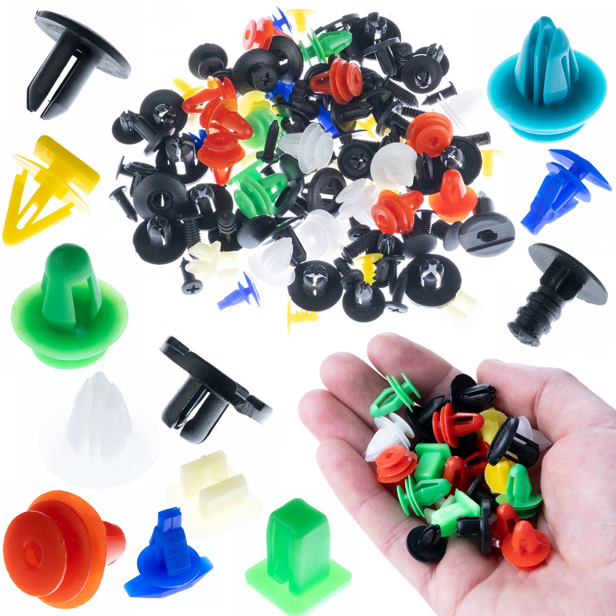 Rosfix Universele Auto Kunststof Clips Set - 100 Stuks, 1–4 cm - Duurzaam, voor Tapijt, Carrosserie