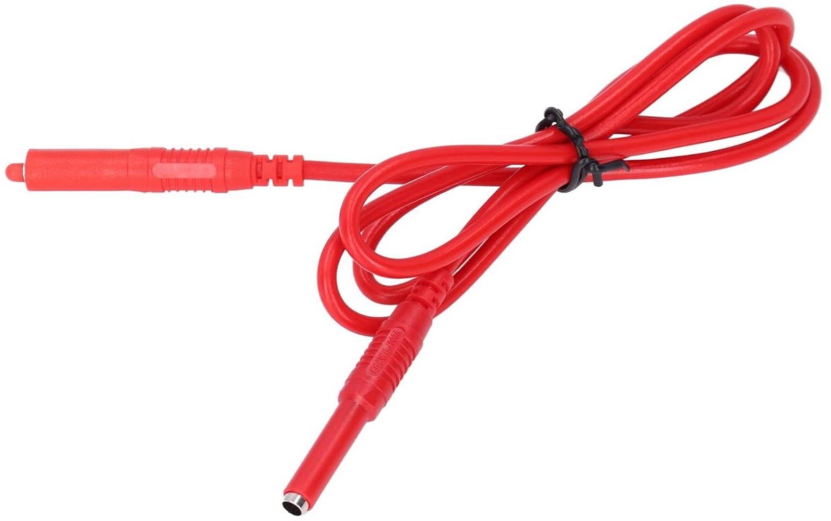 Meetsnoeren Banaanstekker - Testkabels Elektronica - Elektrische Projecten - Goede Geleiding - 4 mm - Rood