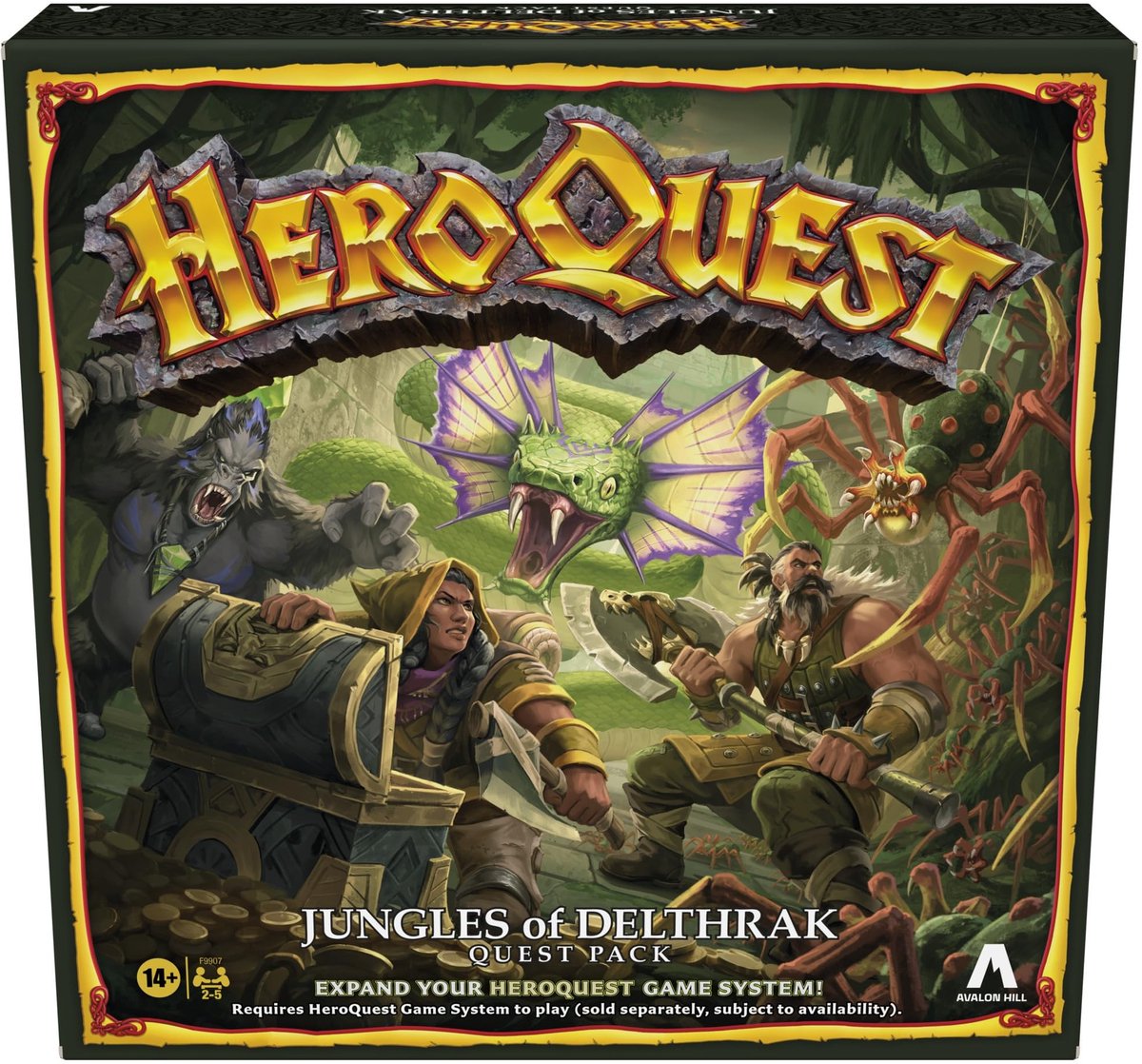 Dailygoods- Quest Pack - HeroQuest Jungles of Delthrak - Rollenspelbordspel - Avontuurlijke spelconstructie - Engelse versie - Vereist HeroQuest Game System - Bordspeluitbreiding