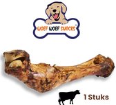 Woef Woef Hondensnacks Runderbot 1 stuk - Kauwsnacks Botten - Gedroogd vlees Rund - Voor grotere hondenrassen +12kg - Geen toevoegingen