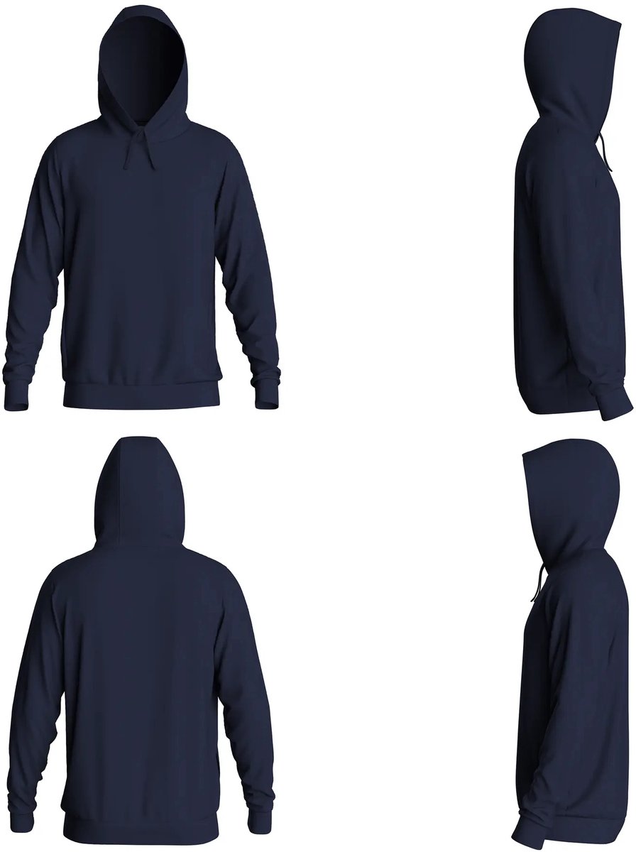 Hoodie Kappa Jalvo Blauwe Marine