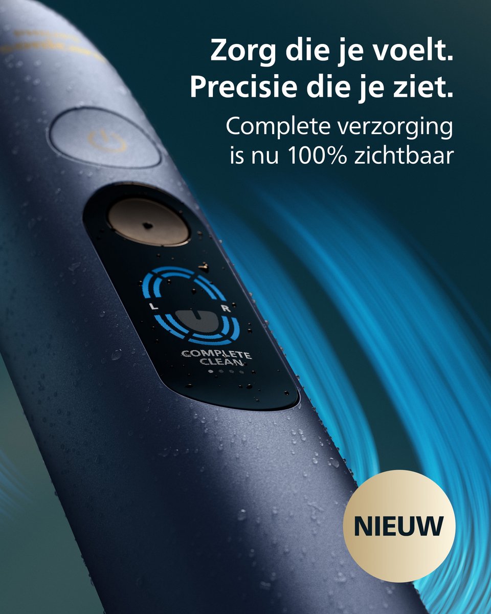 Philips Sonicare Next-Generation DiamondClean 9900 Prestige Elektrische Tandenborstel – met SenseIQ Technologie, Volledige Poetsbegeleiding en Smart Pressure Feedback, Sonic Blue HX9813/98 thumbnail 2