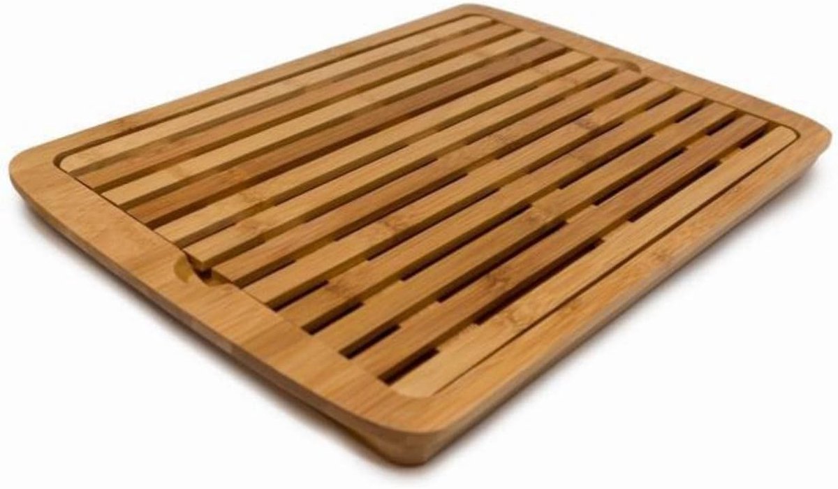 FIH 675 bamboe broodsnijplank met kruimelopvang keuken broodplank