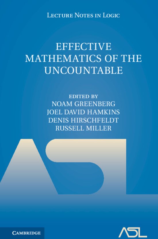 Effective Mathematics Of The Uncountable - cover