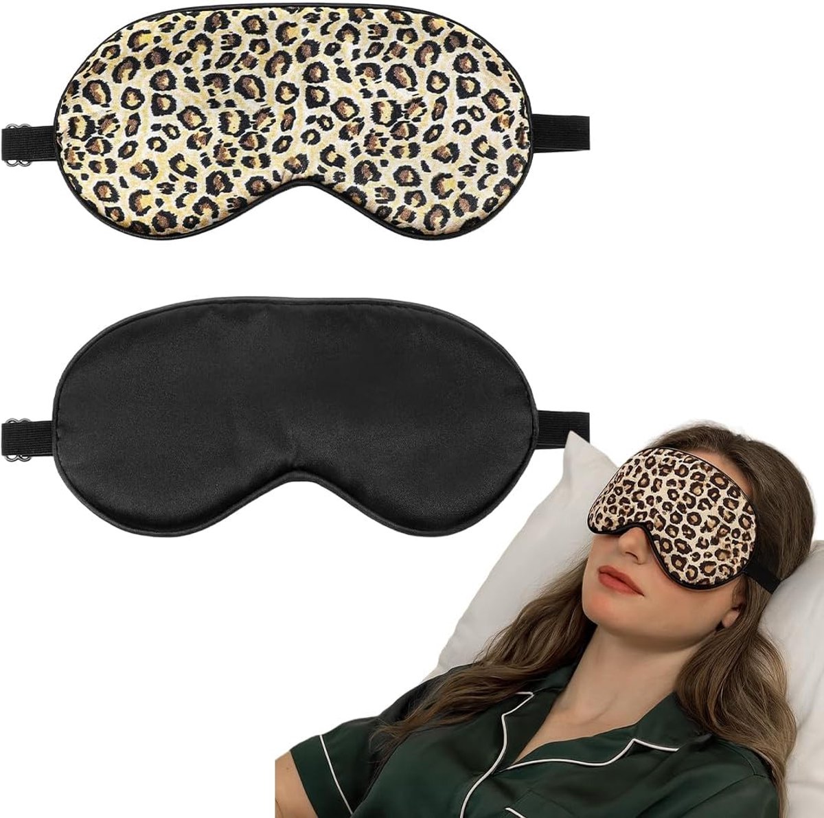 Thijox - Zijden Oogmasker Slaapmasker van Pure Zijde met Verstelbare Riem - Luxe Oogschaduw-Afdekking voor Ontspanning, Reis, en Slaap - Perfect voor