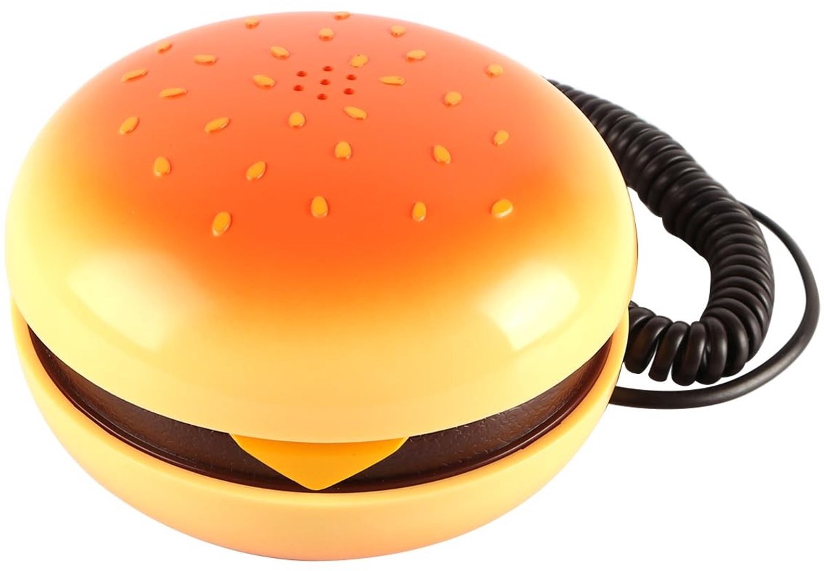 Dailygoods- Vaste Telefoon Creatief Hamburgervormig Ontwerp - Decoratief Gebruik - Eenvoudige Functionaliteit - Duurzame Constructie - Antislip Voetjes - Levendige Kleuren - Decoratieve Telefoon